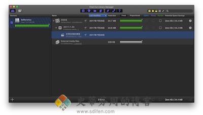 Final Cut Library Manager 主界面