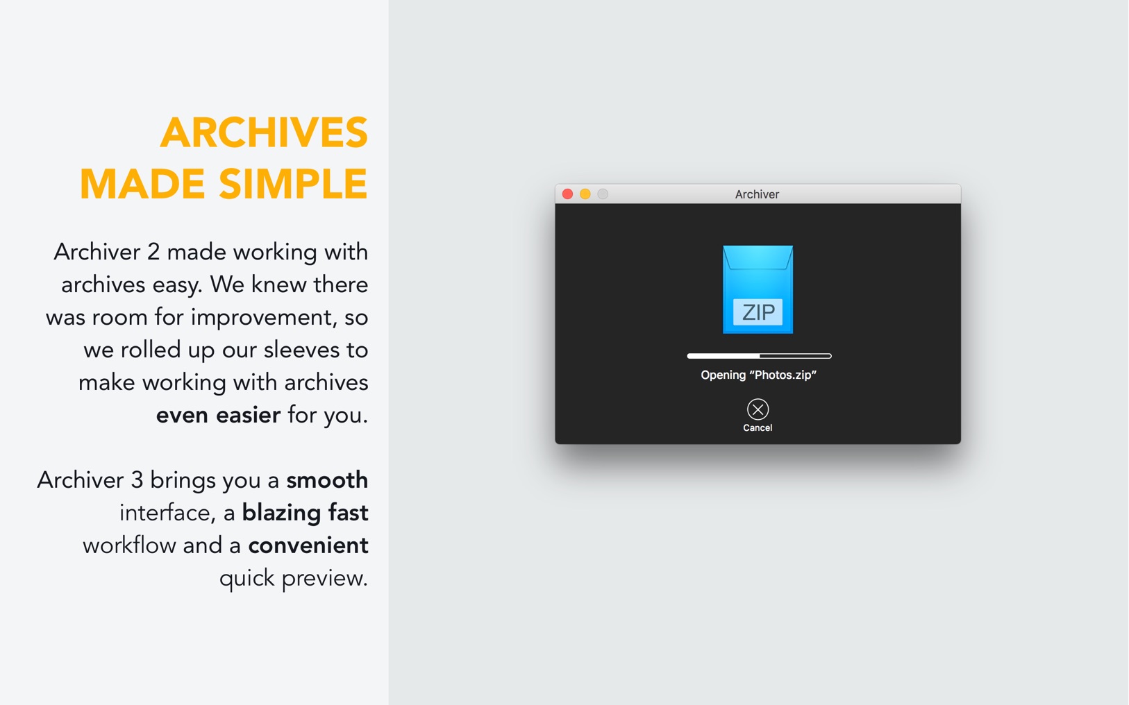Archiver 3.0.9 一功能最强大最好用的Mac的解压与解压缩工具
